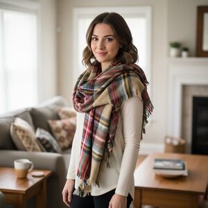 Multicolor Plaid Scarf